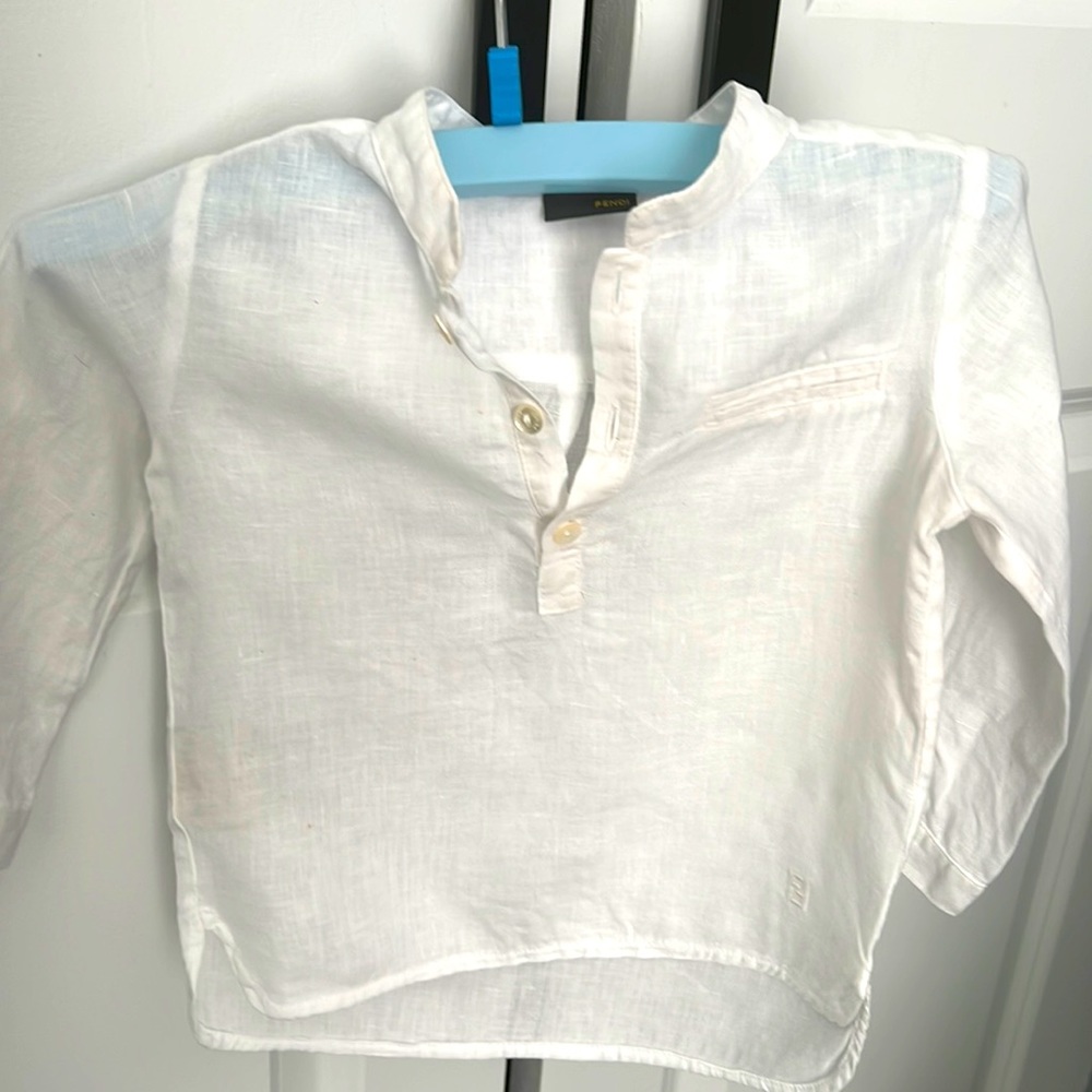 White designer long sleeves button up shirt